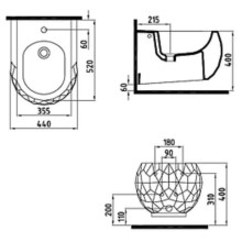 Подвесное биде Bien Pent PNBA05201VD1W3000
