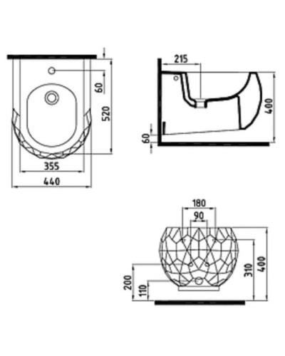 Подвесное биде Bien Pent PNBA05201VD1W3000