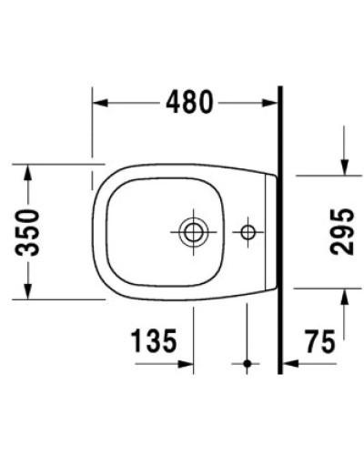 Биде подвесное Duravit D-Code 22371500002