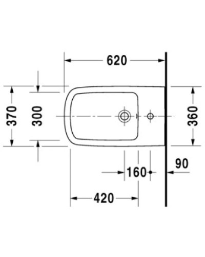 Биде подвесное Duravit DuraStyle 2286150000