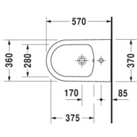 Биде подвесное Duravit ME by Starck 2288150000