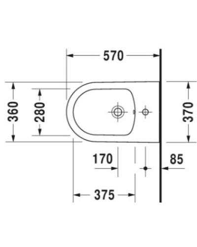 Биде подвесное Duravit ME by Starck 2288150000