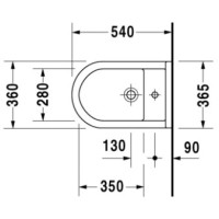 Биде подвесное Duravit Starck 3 2230150000