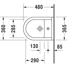 Биде подвесное Duravit Starck 3 2231150000