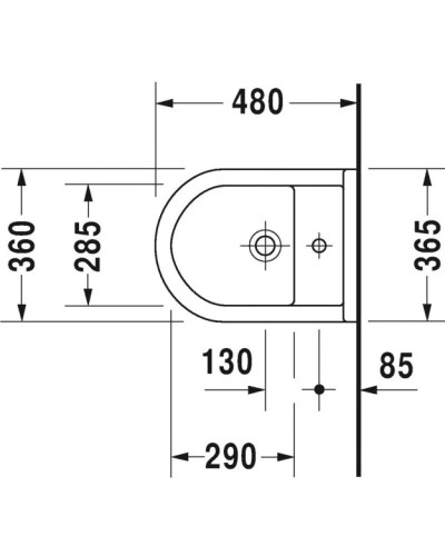 Биде подвесное Duravit Starck 3 2231150000