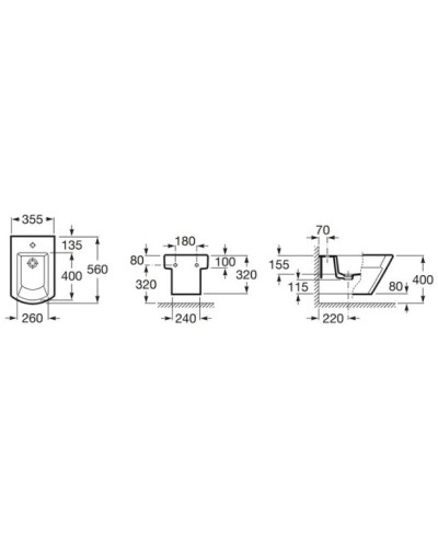 Подвесное биде Roca Hall 35762K000