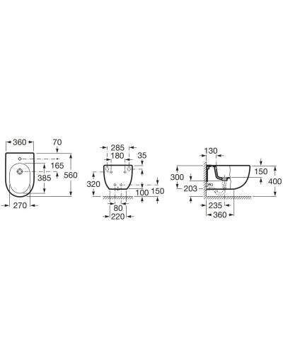 Подвесное биде Roca Meridian 357245000