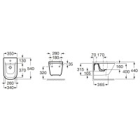 Подвесное биде Roca The Gap 357476000