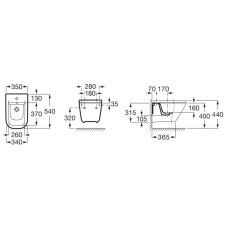 Подвесное биде Roca The Gap 357476000