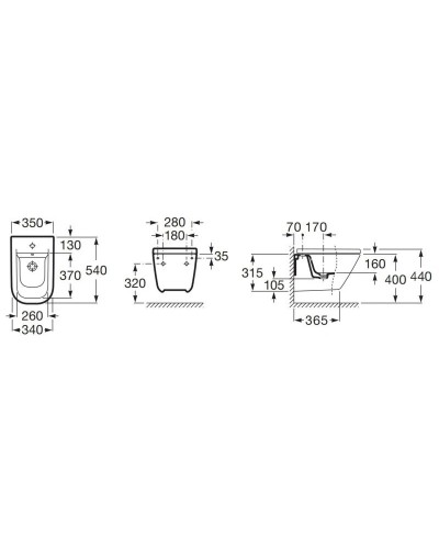 Подвесное биде Roca The Gap 357476000