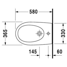 Подвесное биде Duravit Architec 2531150000