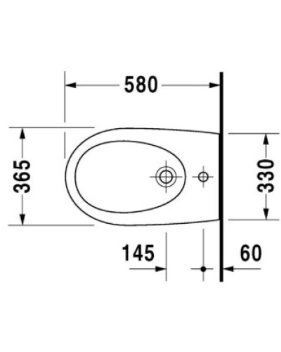 Подвесное биде Duravit Architec 2531150000