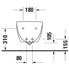 Подвесное биде Duravit Architec 2531150000