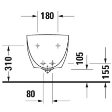 Подвесное биде Duravit Architec 2531150000