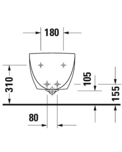 Подвесное биде Duravit Architec 2531150000