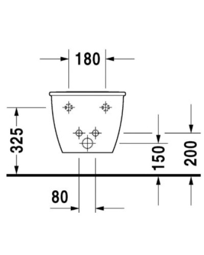 Подвесное биде Duravit Darling New 2256150000