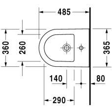 Подвесное биде Duravit Darling New 2256150000
