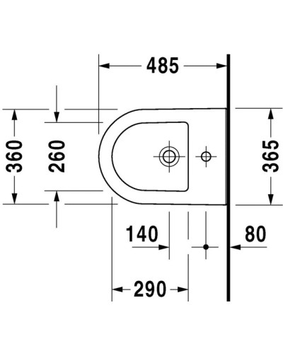 Подвесное биде Duravit Darling New 2256150000