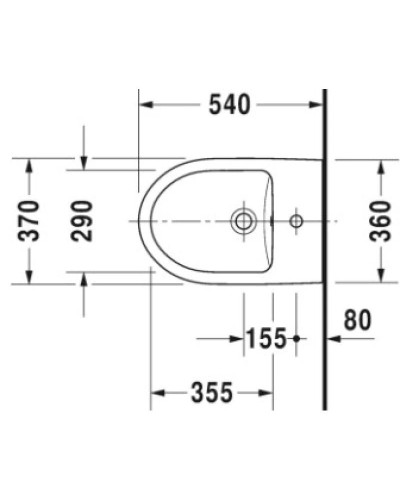 Подвесное биде Duravit DuraStyle 2279150000