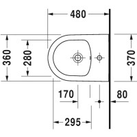 Подвесное биде Duravit ME by Starck 2290150000