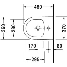 Подвесное биде Duravit ME by Starck 2290150000