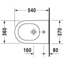 Подвесное биде Duravit Starck 2 2271150000