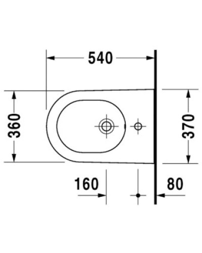 Подвесное биде Duravit Starck 2 2271150000
