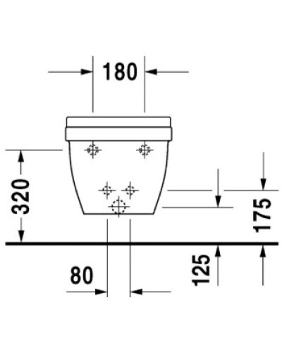 Подвесное биде Duravit Starck 3 2281150000