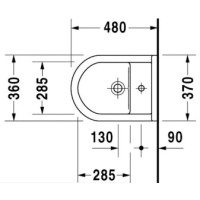 Подвесное биде Duravit Starck 3 2281150000