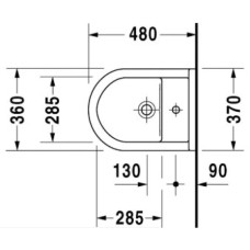 Подвесное биде Duravit Starck 3 2281150000