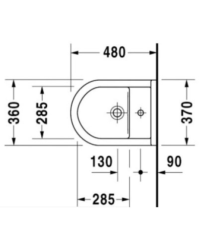 Подвесное биде Duravit Starck 3 2281150000