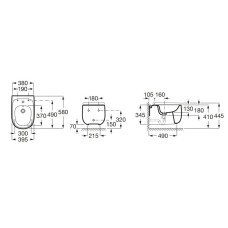 Подвесное биде Roca Beyond 3570B6000