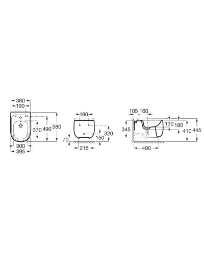 Подвесное биде Roca Beyond 3570B6000