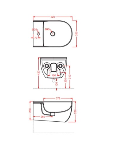 Подвесное биде Artceram The One THB001 12 00 giallo zincox1