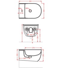 Подвесное биде Artceram The One THB001 15 00 grigio olivax1