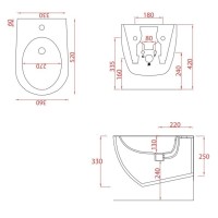 Подвесное биде Artceram File 2.0 FLB001 16 00 blu zaffiro