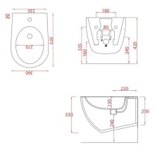 Подвесное биде Artceram File 2.0 FLB001 16 00 blu zaffiro