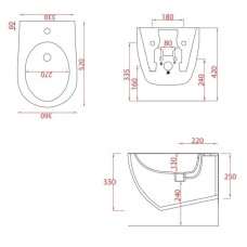 Подвесное биде Artceram File 2.0 FLB001 16 00 blu zaffiro