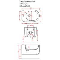 Подвесное биде Artceram Gio Evolution GIB001 01 00bix1