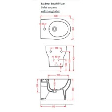 Подвесное биде Artceram Smarty SMB001 01 00bix0