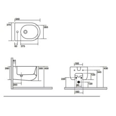 Подвесное биде Kerasan Flo 312301x1