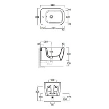Биде Simas Henges HE19neromattx1 подвесное Черное матовое