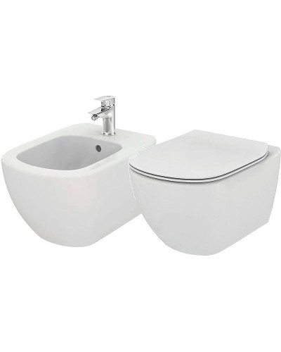 Комплект биде с унитазом Ideal Standard Tesi PT457001 с сиденьем Микролифт