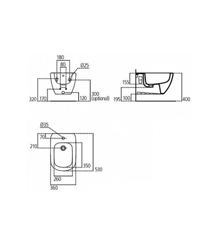Комплект биде с унитазом Ideal Standard Tesi PT457001 с сиденьем Микролифт