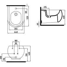 Подвесное биде Bien Flash FLBA05201VD1W3000