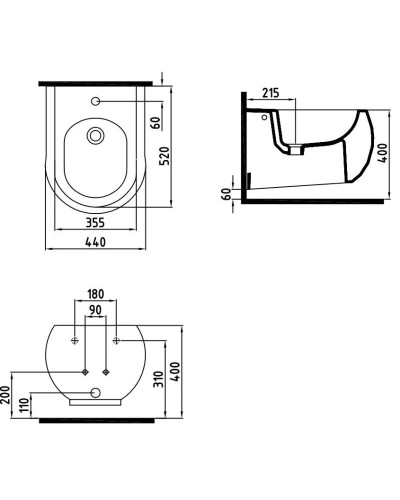 Подвесное биде Bien Flash FLBA05201VD1W3000
