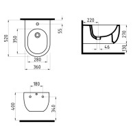 Подвесное биде Bien Vokha MDBA05201VD1B7000