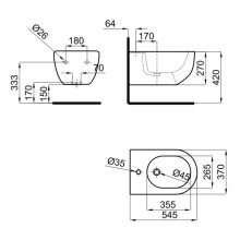 Подвесное биде Noken Arquitect N390000027