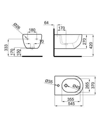 Подвесное биде Noken Arquitect N390000027
