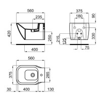 Подвесное биде Noken Essence C N365850108